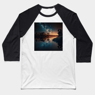 River at Night #3 Baseball T-Shirt